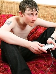 Boyish game player with a slim body
