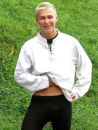 Sexy blond Max as monk boy
