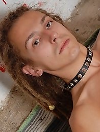 handsome guy with dreadlocks fucks his ass bottle of wine