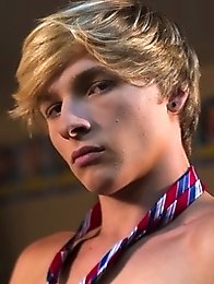 Smooth blond hottie Jessie Montgomery is the next twink to model his Helix Academy uniform.