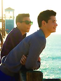 Local hottie Roman Daniels takes one of our new stars Liam Riley