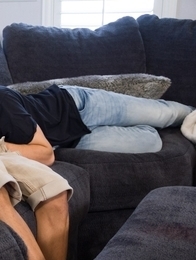 Horn dog, Milo Harper doesnвЂ™t let sleeping buddy Brian Gibson stop him from blowing off a little steam after school.
