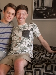 Kissing Keagan. Brian Gibson and Keagan Case.